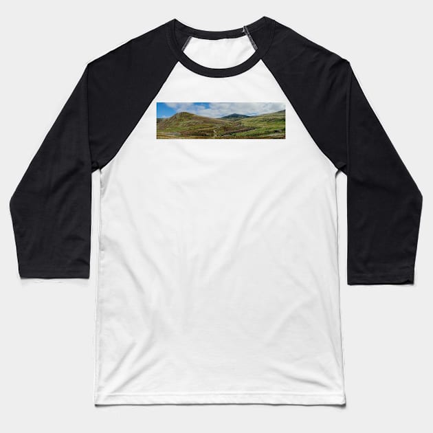 Panorama of Glen Shee in Perthshire, Scotland Baseball T-Shirt by Dolfilms